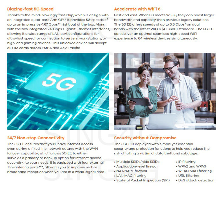 Thumbnail: Zyxel NR5103e (5G 4.67Gbps 2LAN  64WIFI)