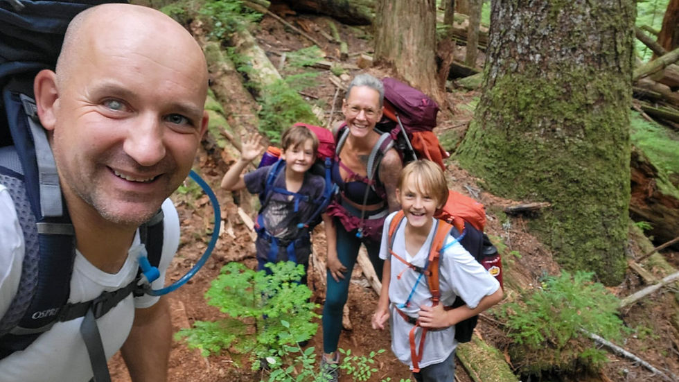 Family hike Sunshine coast BC