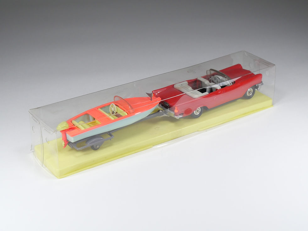 Miniature : NOREV - 92 - Chrysler New Yorker Et Dinghy Rocca - Rouge -  En boite