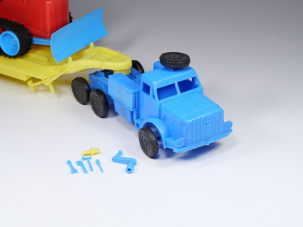 Thumbnail: Raphael Lipkin (FRANCE) - Tracteur Mighty Antar avec Bulldozer - Rare - En boite
