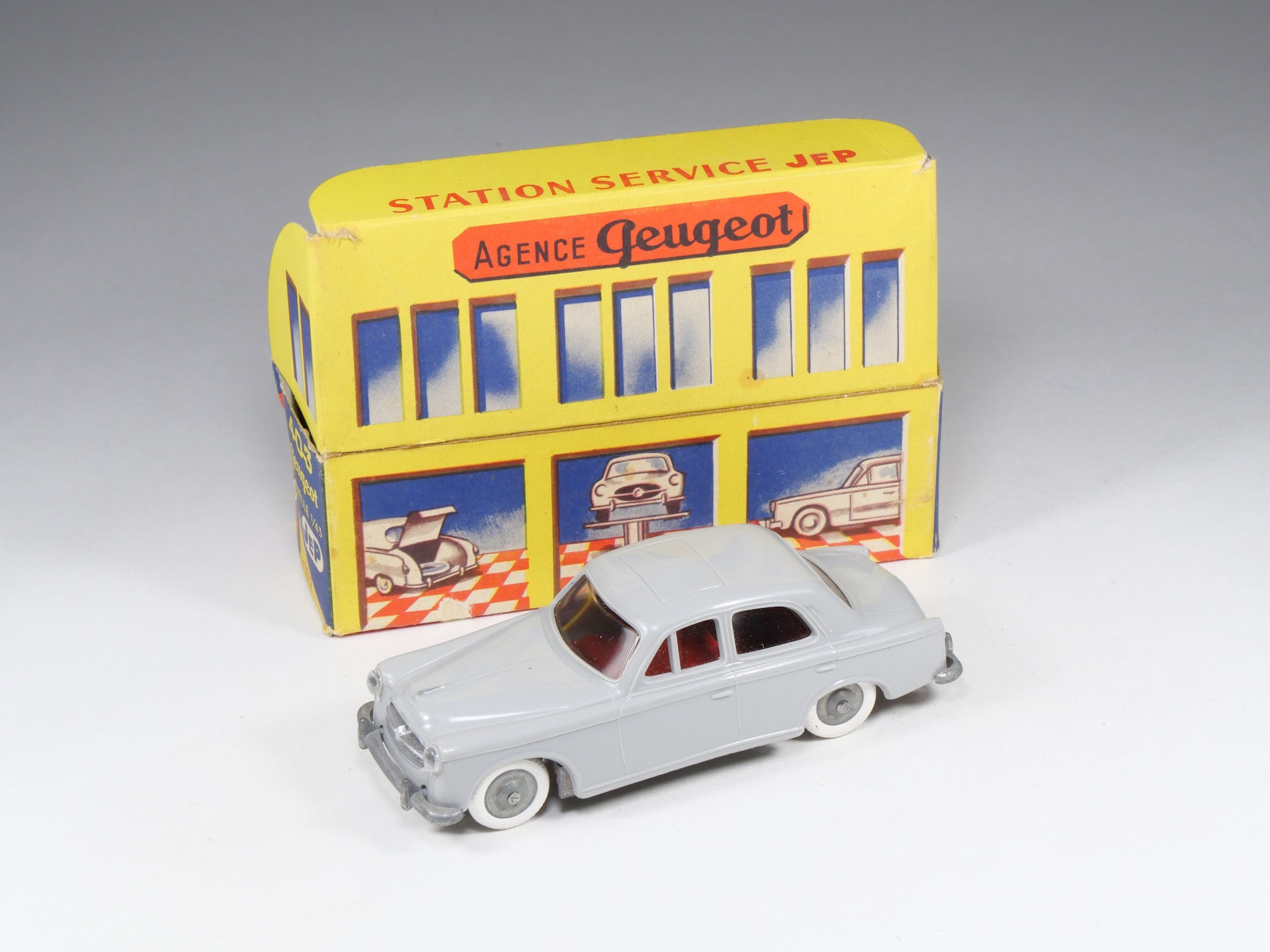 JEP - 1612 - Peugeot 403 - Gris Clair - En boite