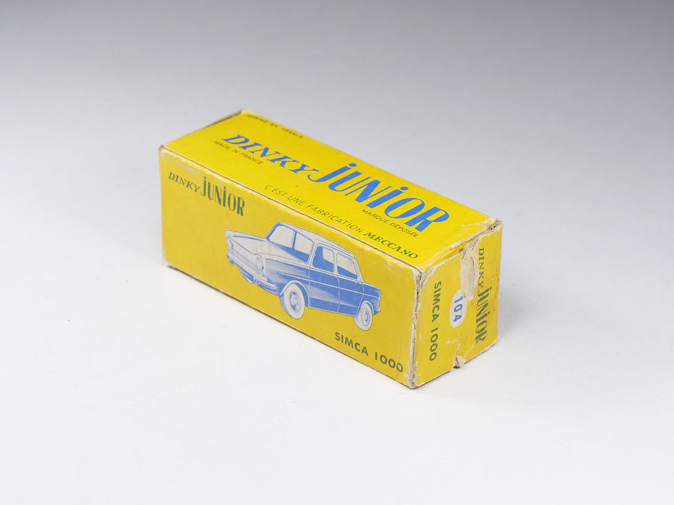 Thumbnail: DINKY TOYS JUNIOR - 104 - Simca 1000 - Version tardive pneus Dunlop - En boite