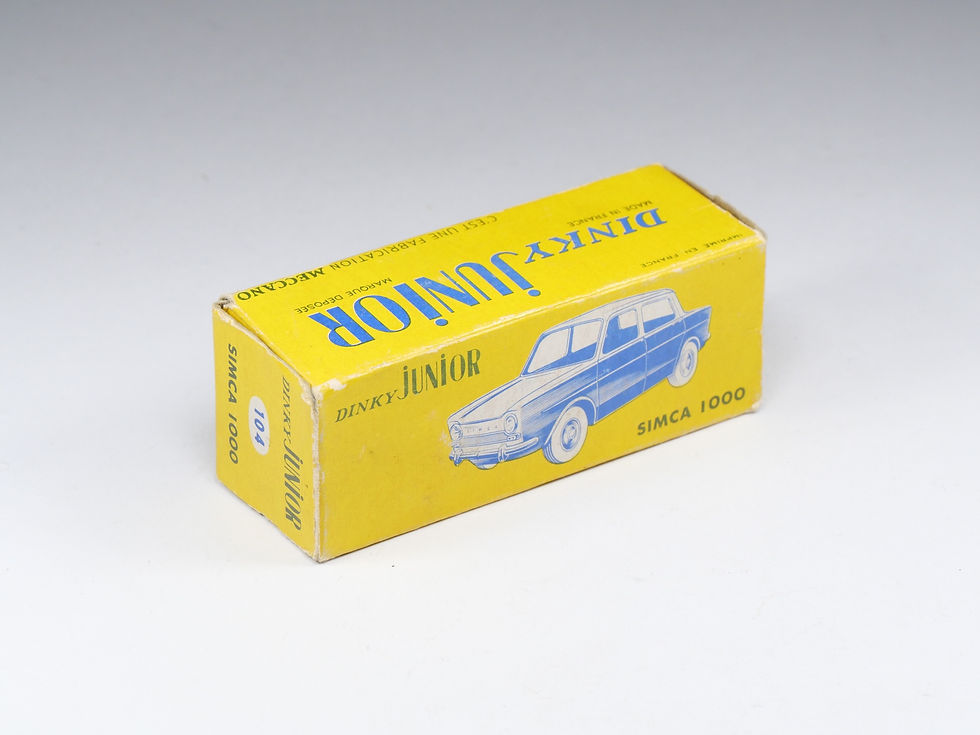 Thumbnail: DINKY TOYS JUNIOR - 104 - Simca 1000 - Version tardive pneus Dunlop - En boite