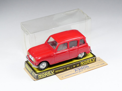 Miniature 1/43 NOREV Renault 4 L - Modèle N°53 Rouge - Occasion Avec Défaut Coffre - Collection