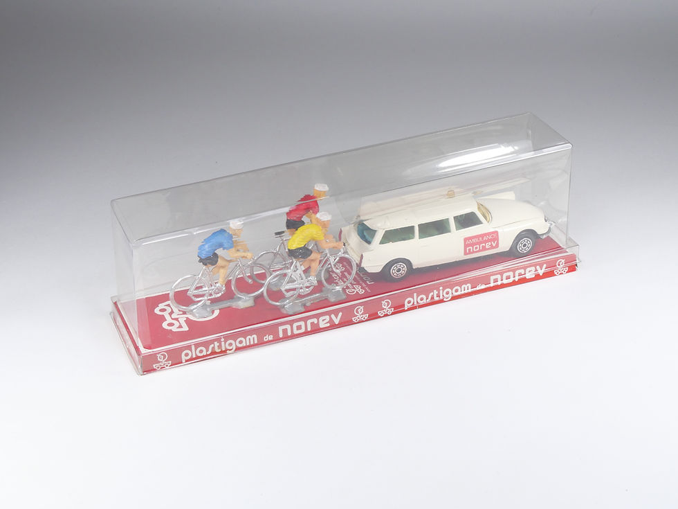 Miniature : NOREV - 211 -  Coffret Ambulance Tour Cycliste Break ID 19 - Rare intérieur Bleu