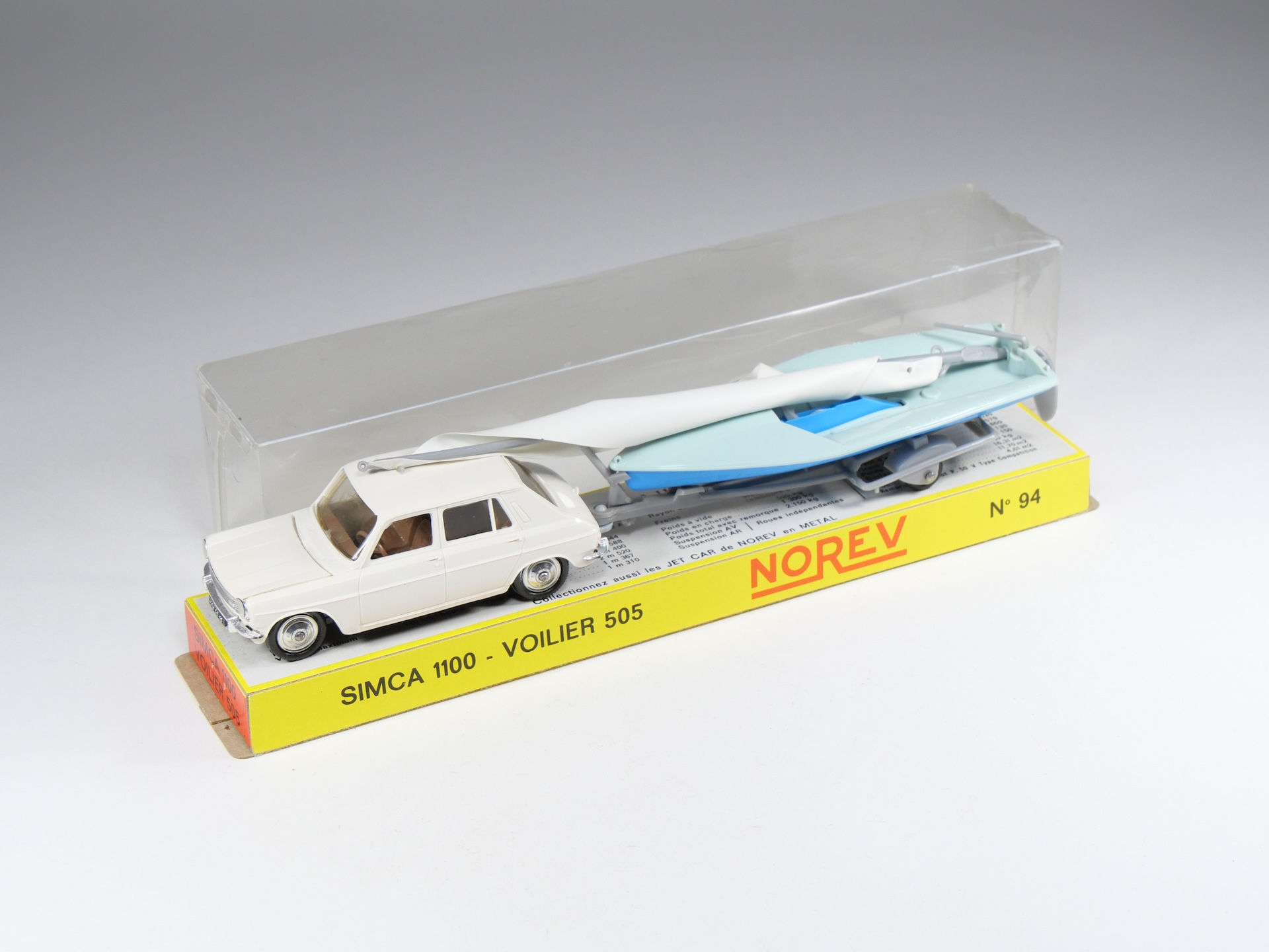 NOREV - 94 - Simca 1100 et Voilier 505 - Blanc - En boite