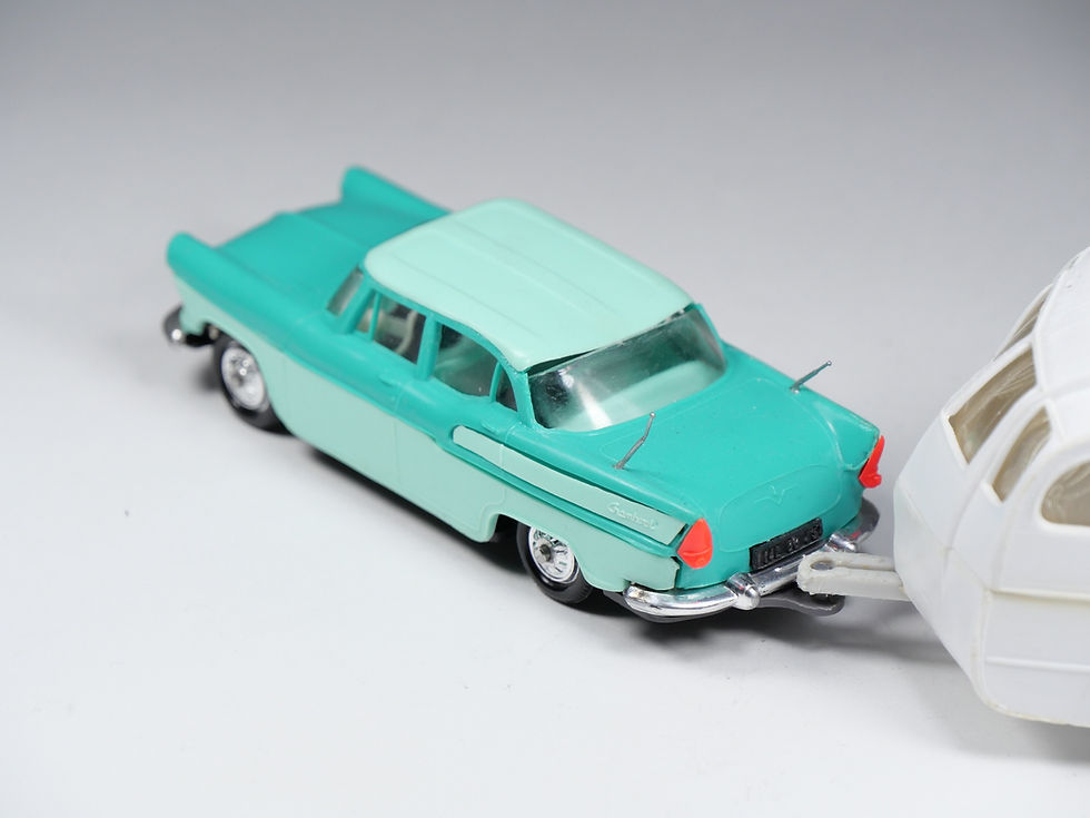 Miniature : NOREV - 91 - Simca Chambord et Caravane Henon - Turquoise et bleu clair En boite