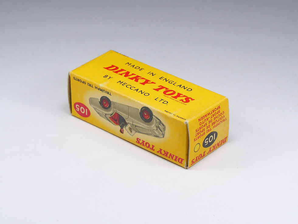 Thumbnail: DINKY TOYS ENGLAND - 105 - Triumph TR2 Sports - Jantes chromes (Spun Hubs) - En
