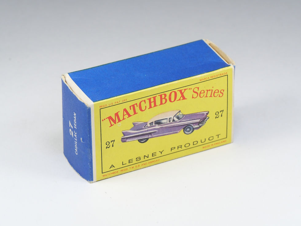 Thumbnail: MATCHBOX - 27-C - Cadillac Sixty Sedan - Light Copper / 24 silver wheels Boite