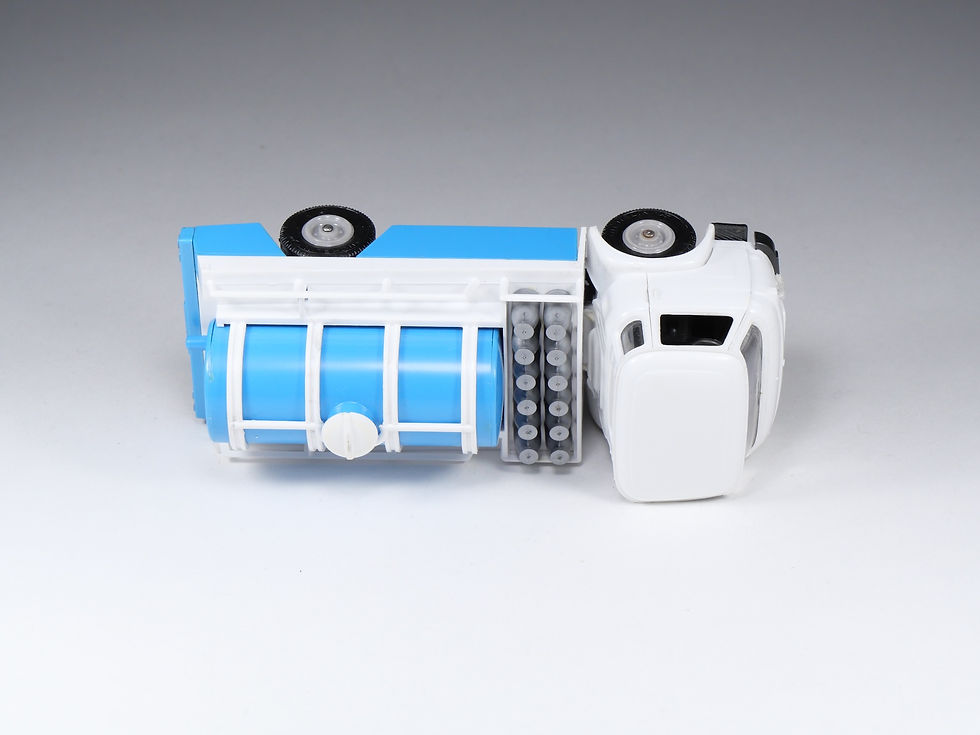 Miniatura: NOREV - 100 / 104 - Saviem SG4 / S5C - Transport Lait - Blanc et Bleu - En boite