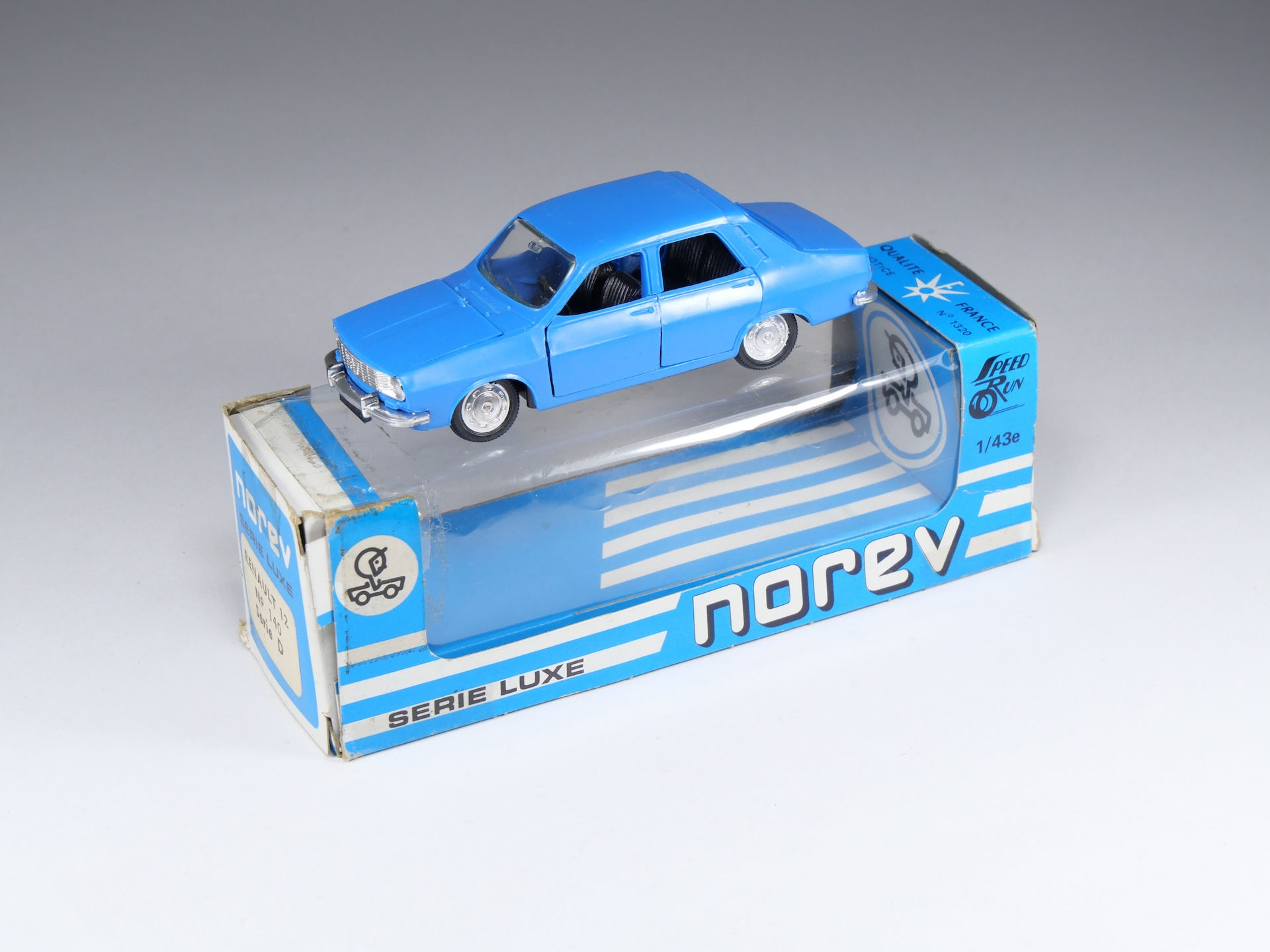 NOREV - SÉRIE LUXE / PLASTIGAM - 140 - Renault 12 - Bleu - En boite