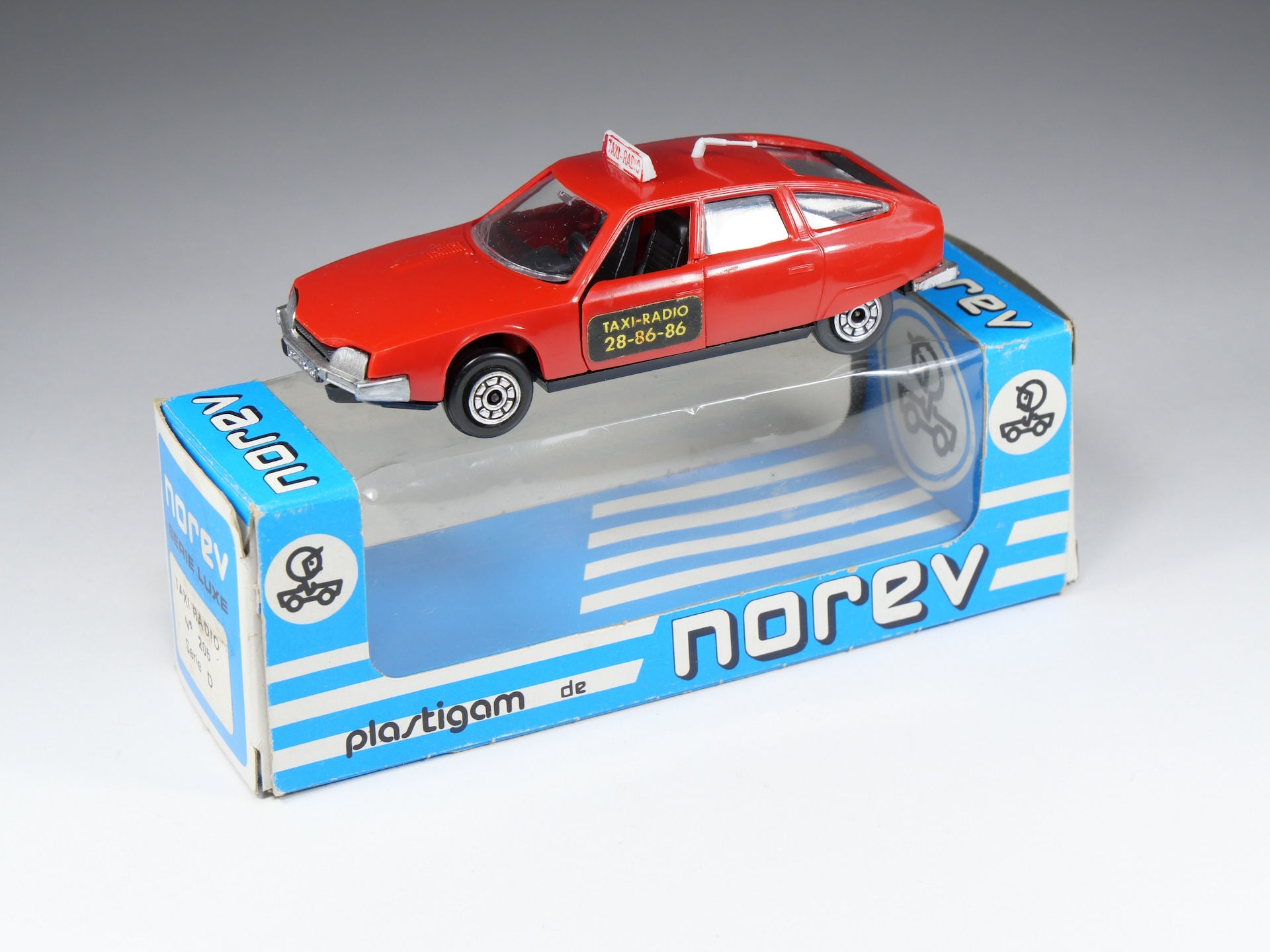 NOREV - SÉRIE LUXE / PLASTIGAM - 205 / 207 - Citroën CX Taxi-Radio - En boite