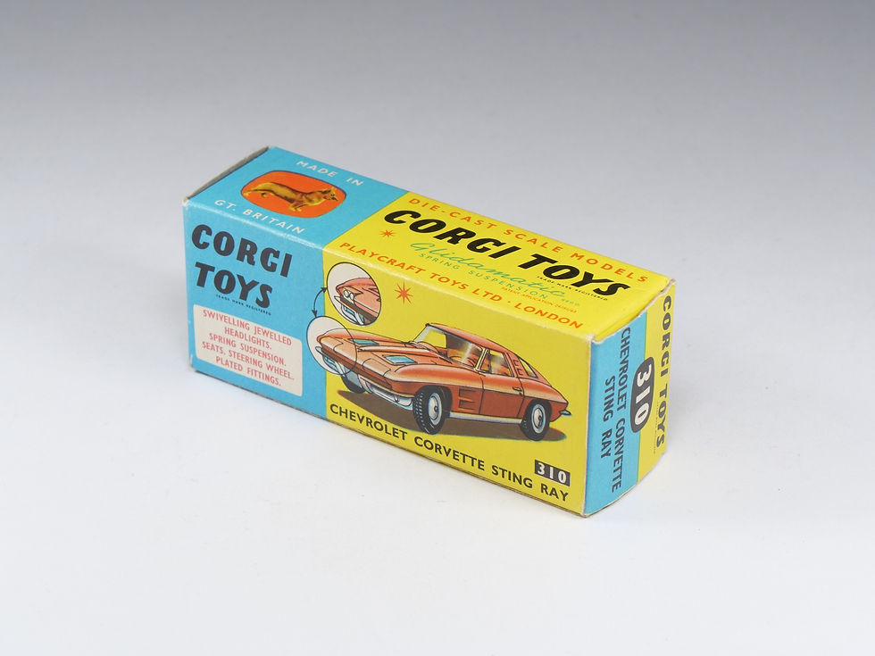 Thumbnail: CORGI - 310 - Chevrolet Corvette Sting Ray - Gris métal - En boite