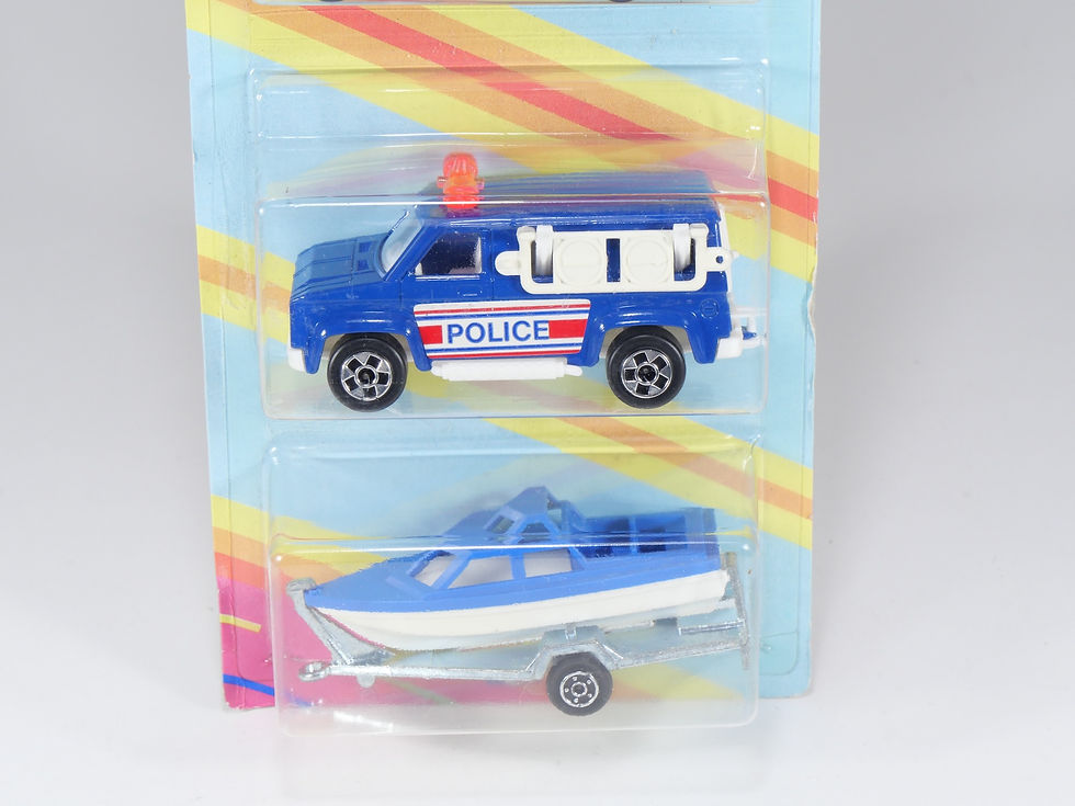 Thumbnail: NOREV - MINI JET - 4-Pack Police - Citroen Visa / Pick-Up / Van / Bateau - 1/64
