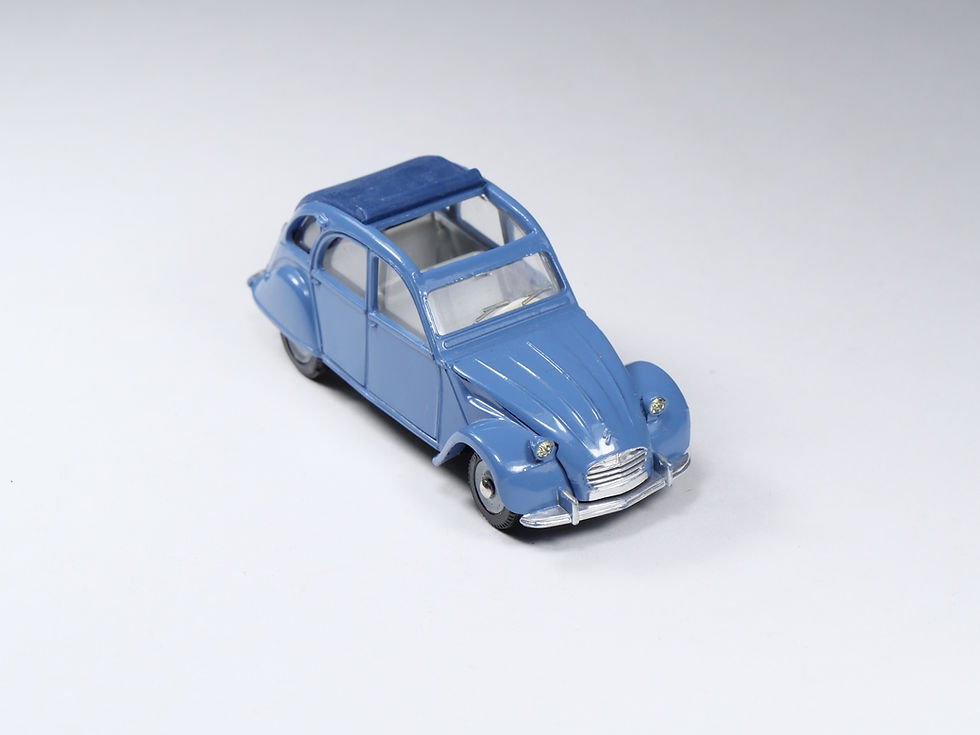 Miniatura: DINKY TOYS FRANCE - 500 - Citroen 2cv 1966 - Bleu pétrole - En boite