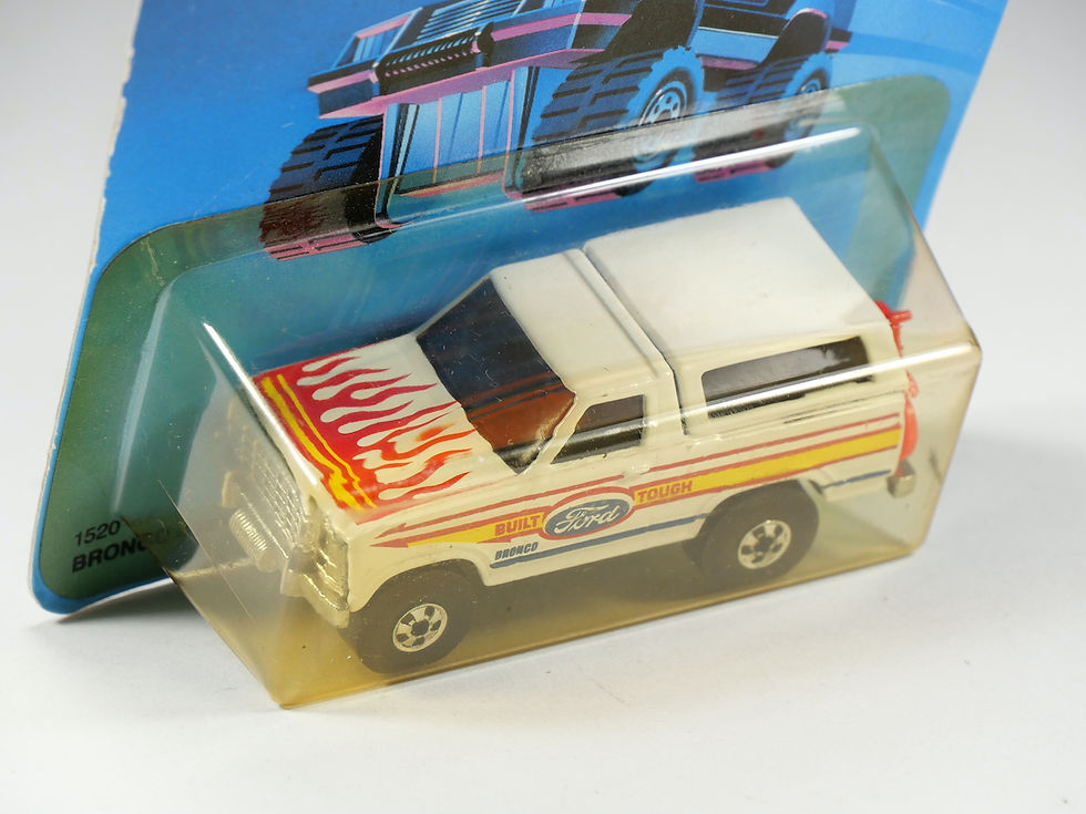 Miniature : HOT WHEELS - 1986 - Bronco 4 Wheeler - Malaysia - Black windows - Eu card