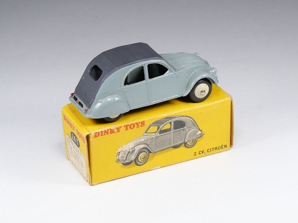 Thumbnail: DINKY TOYS FRANCE - 24T - Citroen 2cv - Rare gris vert - En boite