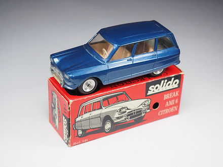 ミニカー SOLIDO REF 141 CITROEN AMI 6 SOLIDO - 141 - Citroen Ami 6 Break - Bleu métal - En boite | BRICABOCK