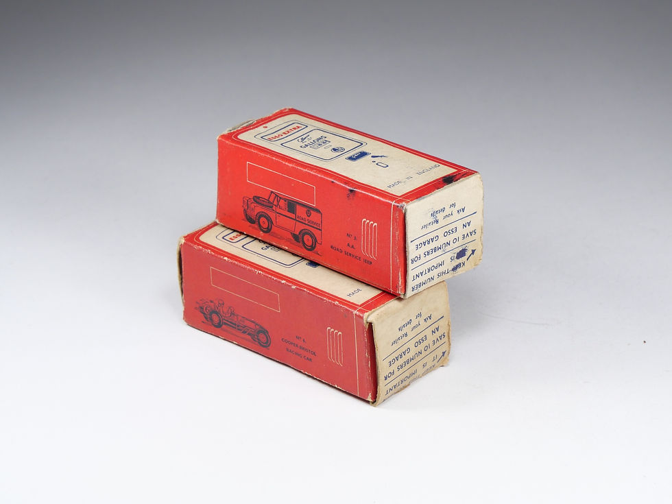 Miniatura: ESSO MORESTONE - Lot boites vides - Land Rover / Cycle / Cooper - Usures