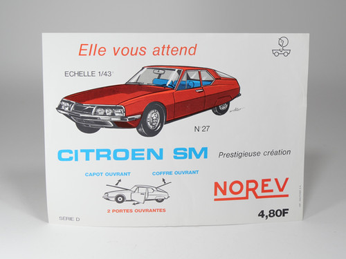 Norev Hachette 1/43 - Citroen SM Présidentielle 1972 Norev Hachette 1/43 - Citroen SM Présidentielle 1972