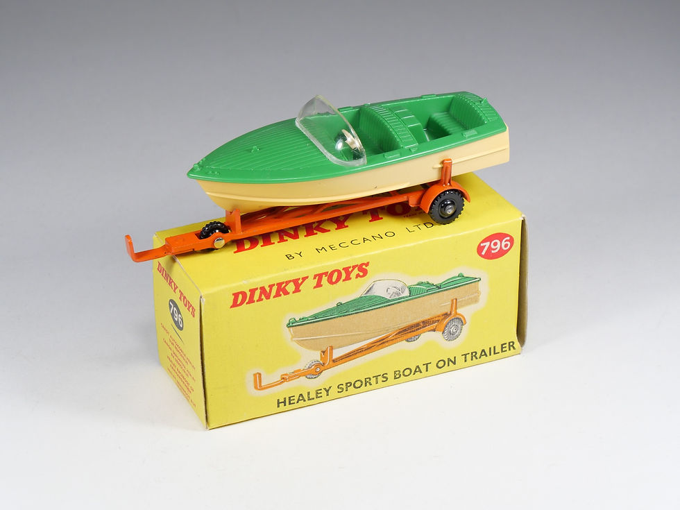 DINKY TOYS ENGLAND - 796 - Healey Sports Boat on Trailer - En boite