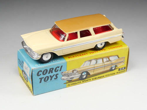 ミニカー CORGI TOYS 219 PLYMOUTH SPORTS SUBURBAN Corgi 219 Plymouth Sport Suburban Station Car With Box - Etsy