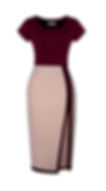 【CHIC】SHADES OF RED SHEATH DRESS【WDS 1737】C+