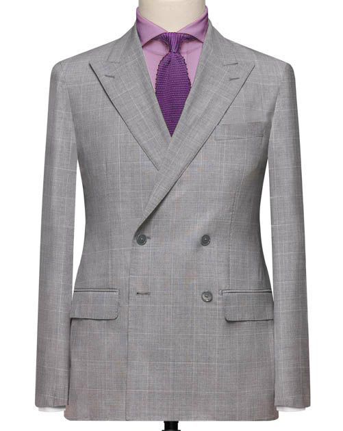 Light Grey Double Breasted Suit