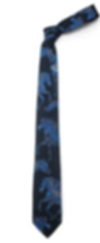 NAVY HORSE MOTIF TIE
