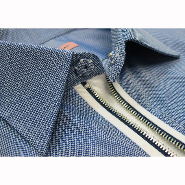 Thumbnail: SHORT SLEEVED CAUSAL SHIRT WITH ZIPPER
