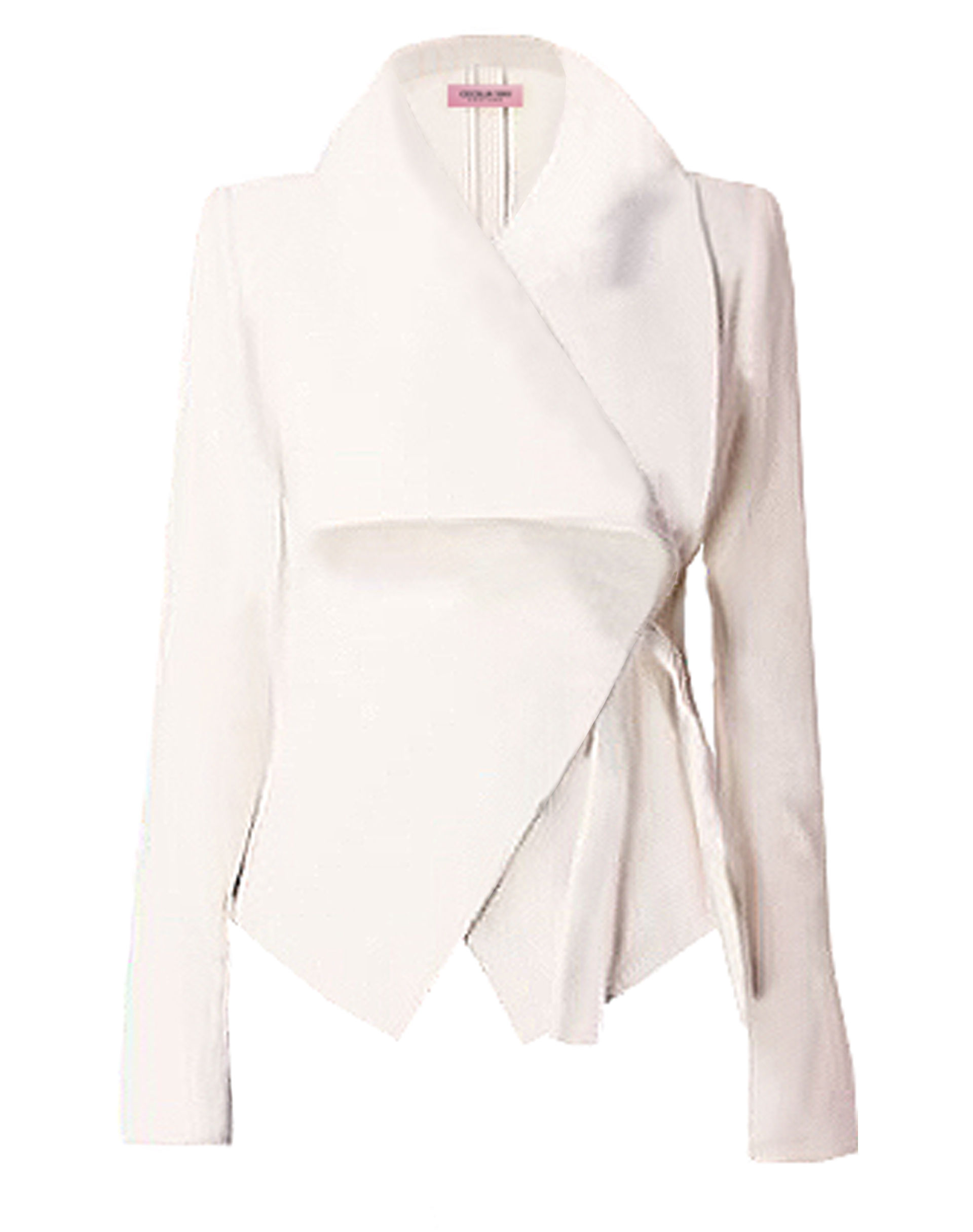 【BASIC】STAR WHITE LARGE COLLAR JACKET【WJK 1730】C++