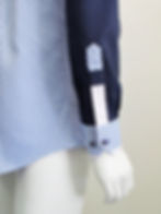 Thumbnail: Shadow Pattern Shirt with Contrast Black Sleeves