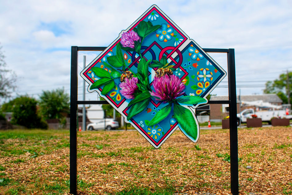 free standing mini mural public fine art