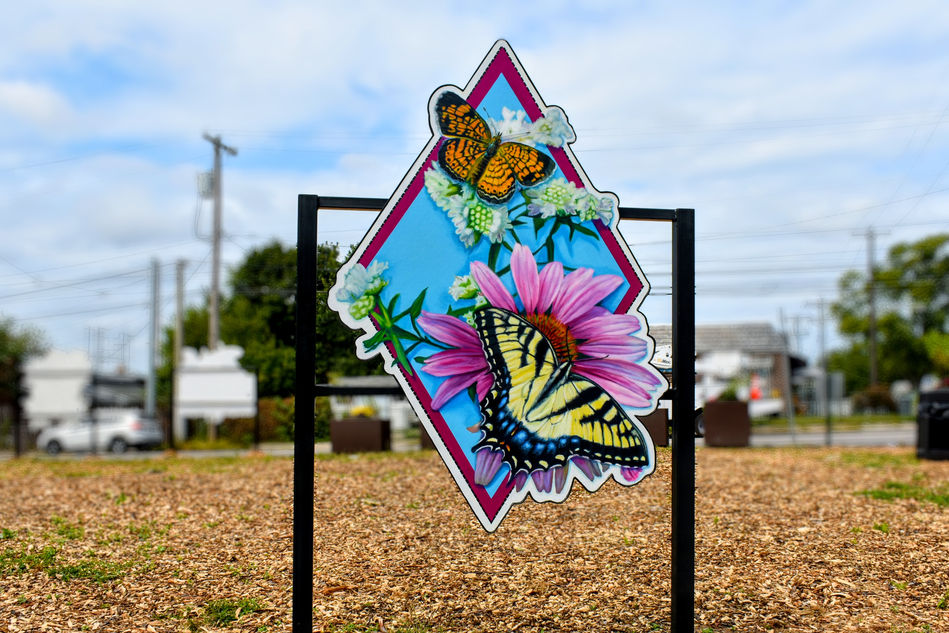 free standing mini mural public fine art