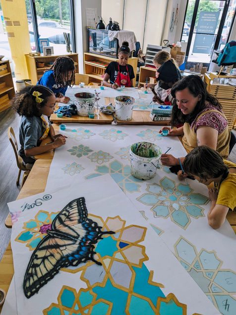 flowers pollinators native species hotel mural