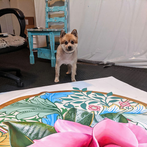 magnolia mini-mural private commission Hagopian Arts