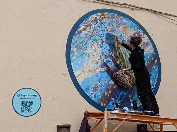 large scale fine arts mural commission installation