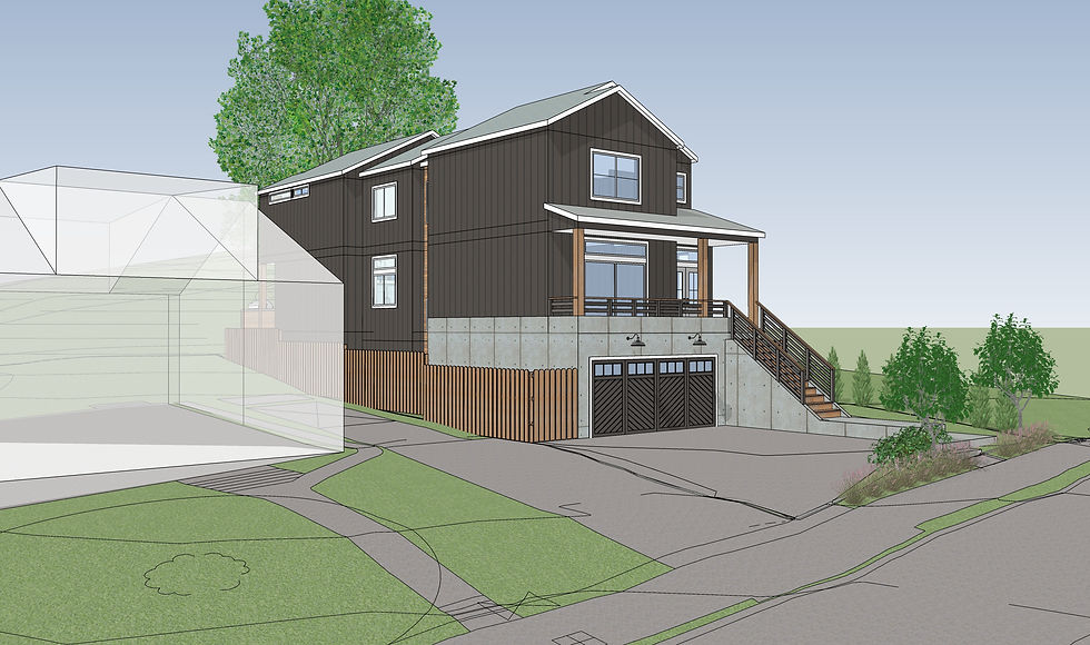 EXTERIOR FRONT WITH GARAGE SCREENING C