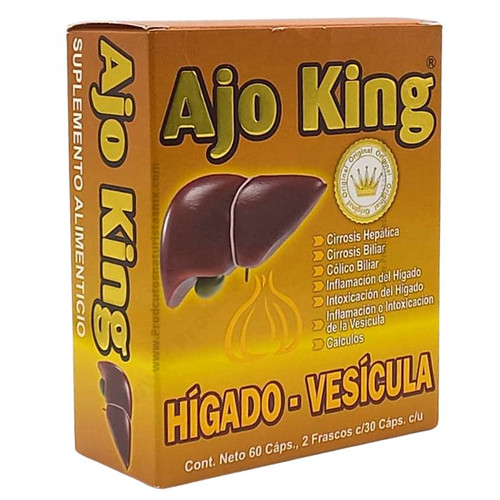 Ajo King Hígado Vesícula 60 Cápsulas Productos Naturistas