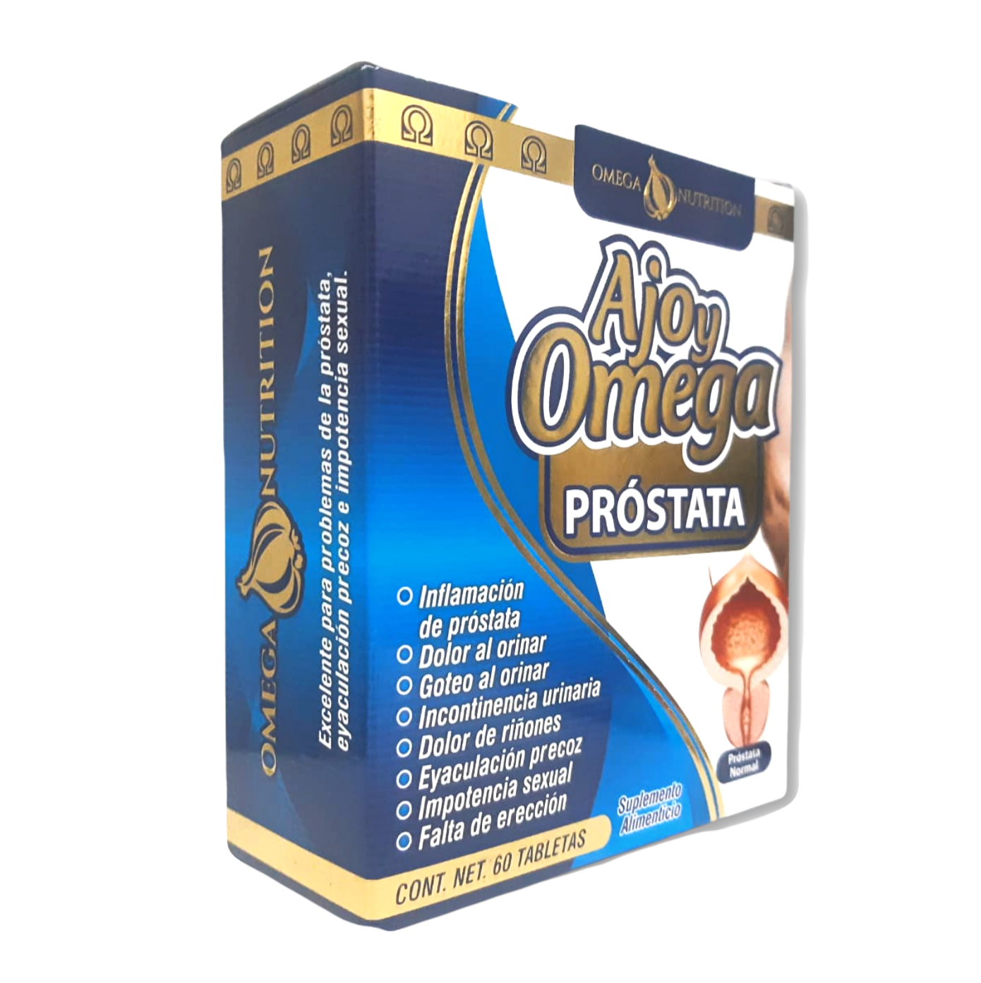 ajo y omega prostata tabletas naturales