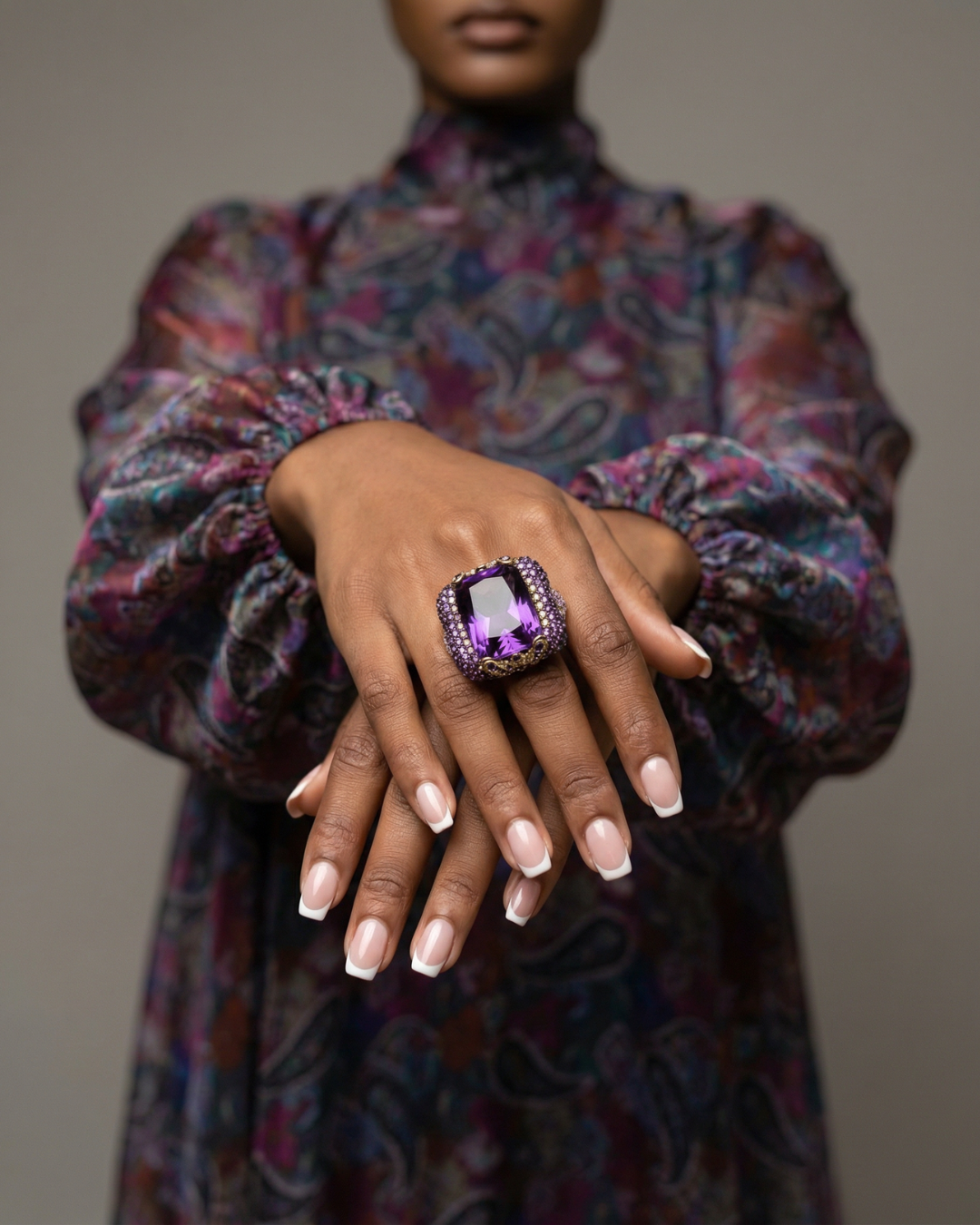 Silver 925 Square Top  Ring