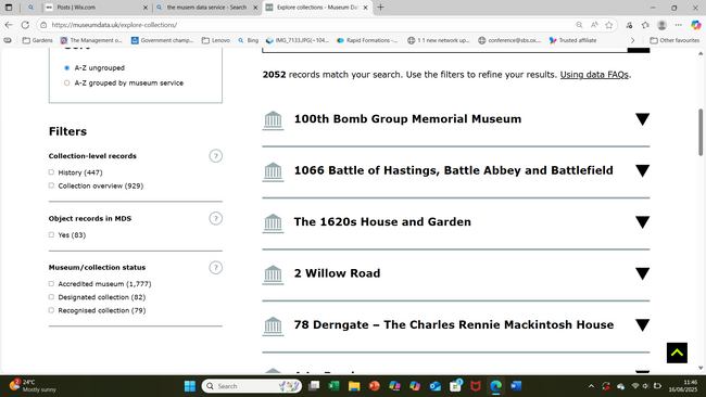 AHRC funding of £800,000 for the Museum Data Service