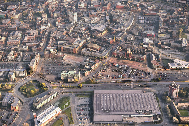 Above: view of City Centre West development site in Wolverhampton which will include affordable homes (courtesy Wolverhampton City Council)