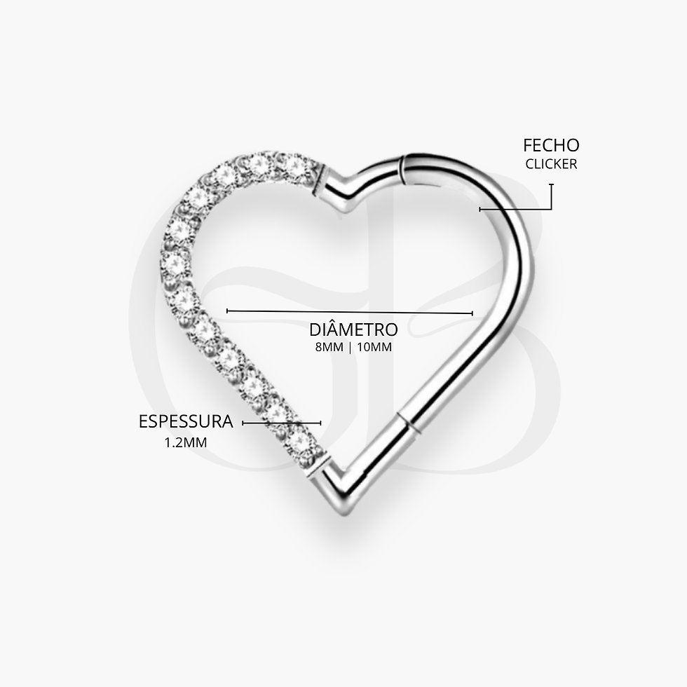 Miniatura: Argola Coração Paulista | Piercing Argola para Daith