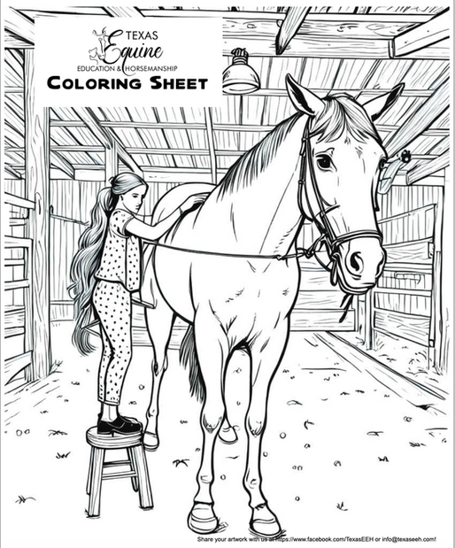 October Coloring Sheet – Real Moments at Texas Equine