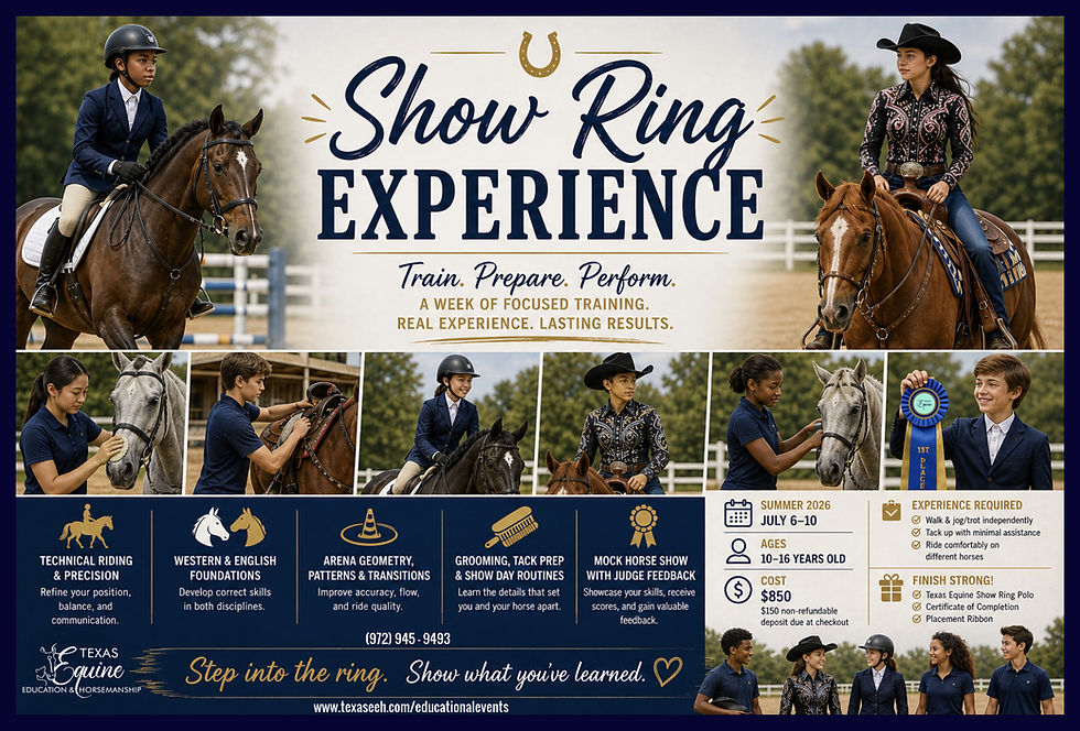 Show Ring Experience: Preparing Riders for the Next Level