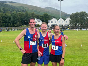Group of runners in a field
