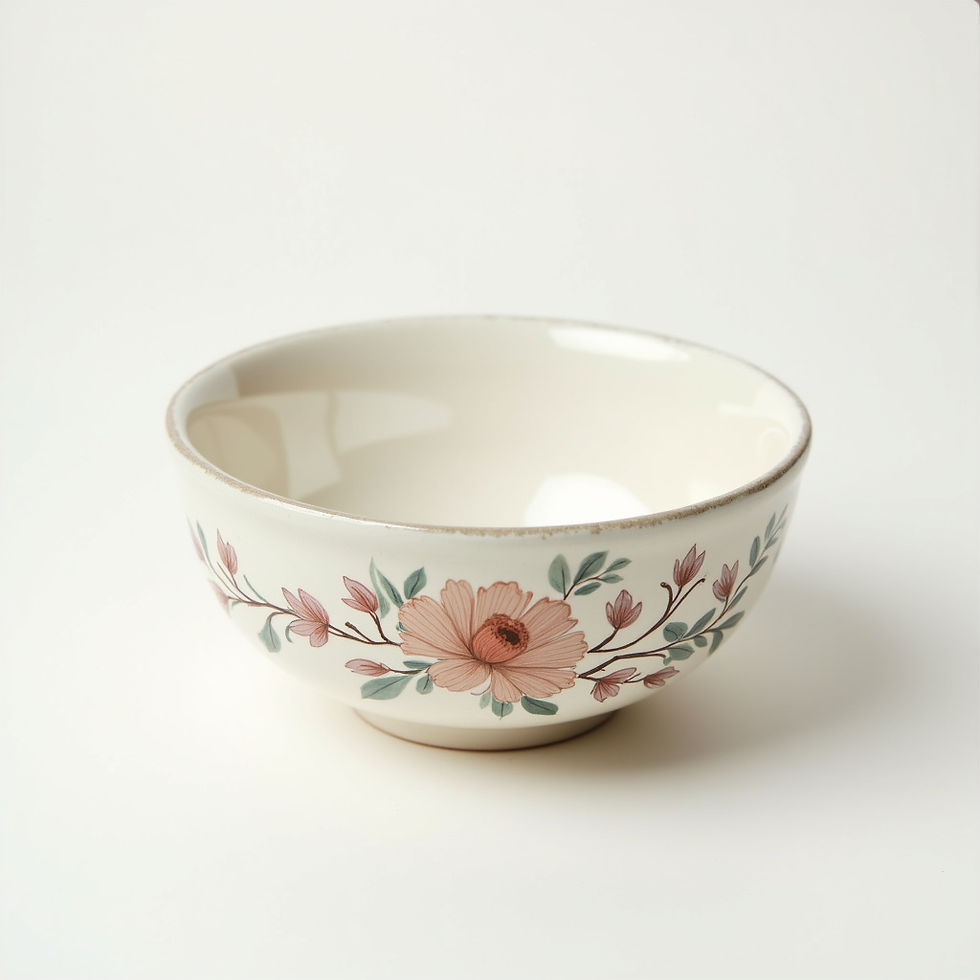 Ceramic Floral Bowl