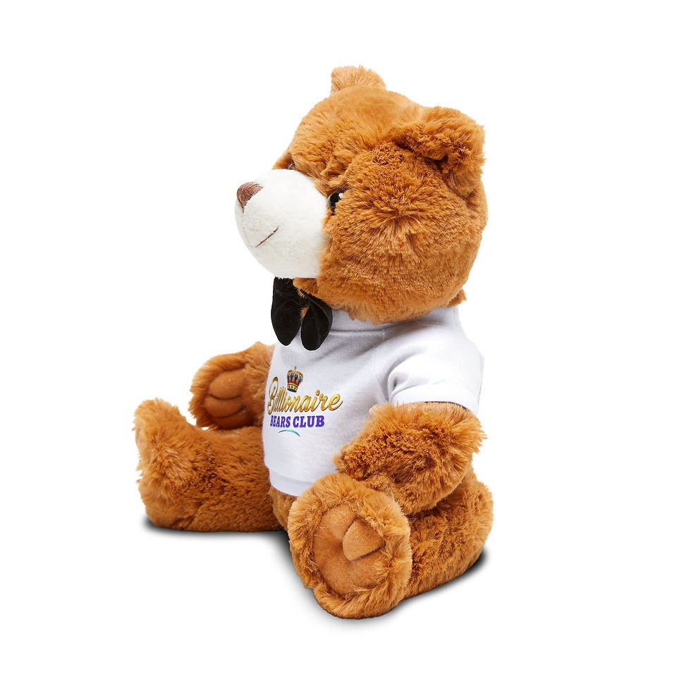 Thumbnail: Stuffed Animal, Billionaire Bear Club Deluxe Toy Bear with T-Shirt, and Bow Tie 