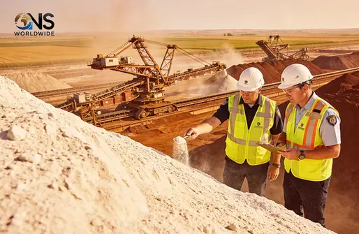 Bentonite Powder being Extracted at Mining Site for Global Industrial Demand